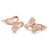 Brass Pave Faceted Glass Connector Charms FIND-Z020-03Q-2