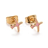 304 Stainless Steel Enamel Stud Earrings EJEW-B009-01G-2