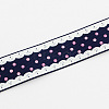Single Face Polka Dot Printed Polyester Grosgrain Ribbon OCOR-S028-9mm-05-1