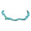 Synthetic Turquoise Chips Beaded Necklace NJEW-FZ00004-02-2