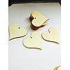 Unfinished Wood Heart Shape Discs Slices Pendants WOCR-PW0001-016B-2
