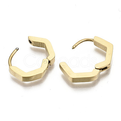 304 Stainless Steel Huggie Hoop Earrings STAS-R115-19G-1