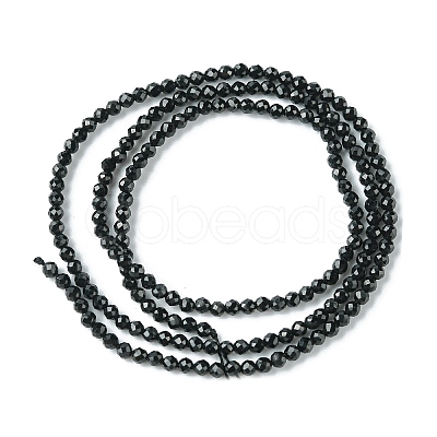 Natural Black Tourmaline Beads Strands G-F748-Y01-01-1