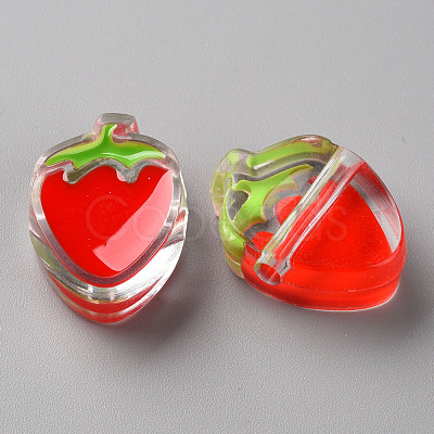 Transparent Enamel Acrylic Beads TACR-S155-003-1