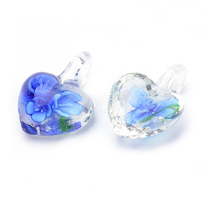 Handmade Lampwork Pendants LAMP-R138-06B-B-1