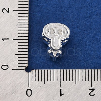 Rack Plating Brass Micro Pave Cubic Zirconia Beads KK-Z082-05S-1