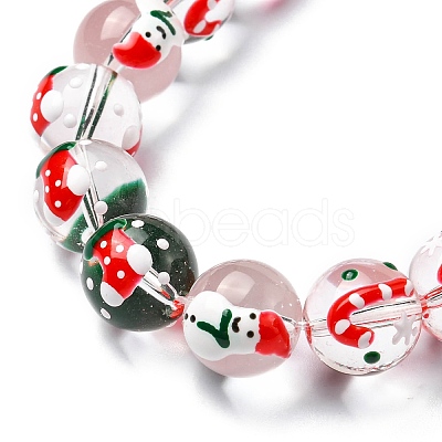 Christmas Theme Handmade Lampwork Beads Strands LAMP-A154-02A-1