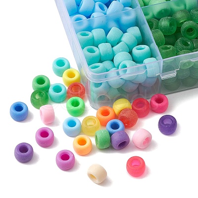 810Pcs 18 Style Opaque & Transparent Plastic Beads KY-YW0001-44-1