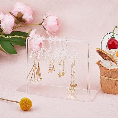 Transparent Acrylic Earring Display Stands EDIS-WH0021-11-1