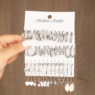 Alloy Hoop Earring Sets PW-WGABBE9-01-1