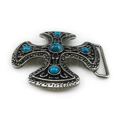 Alloy Cross Belt Buckles RELI-PW0001-116-1