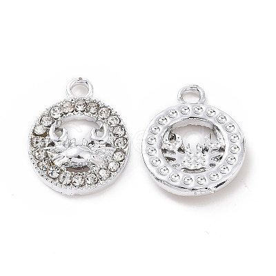 Alloy Rhinestone Charms ALRI-C008-05P-1