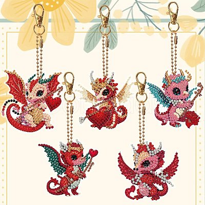 Dragon Diamond Painting Pendant Decoration Kits PW-WG83859-01-1