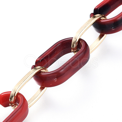 Handmade Acrylic & Aluminium Cable Chains AJEW-JB00560-03-1