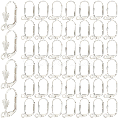 SOFPLATE 200Pcs Brass Leverback Earring Findings KK-SP0001-04P-1