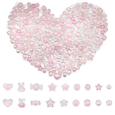 CHGCRAFT 18 Style Transparent Acrylic Beads TACR-CA0001-20-1