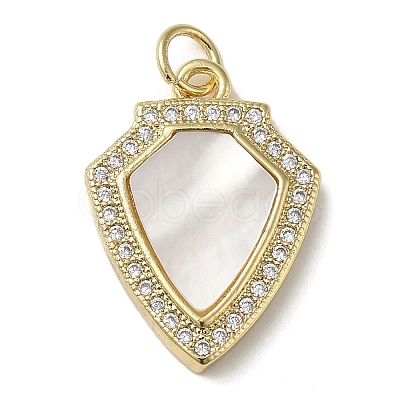 Brass Micro Pave Cubic Zirconia Pendants KK-Q808-10G-1