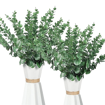 Plastic Artificial Eucalyptus Leaves PW-WG8731F-06-1