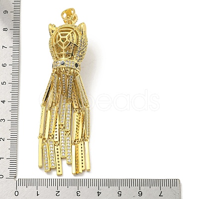 Brass Micro Pave Cubic Zirconia Big Pendants KK-K354-12G-1