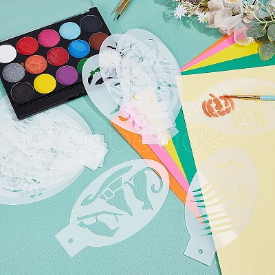 Plastic Face Paint Stencils DIY-WH0304-582F-1