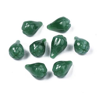 Imitation Jade Glass Pendants GLAA-S054-19B-1