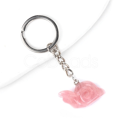 Rose Quartz with Metal Keychain PW-WG3ED35-01-1