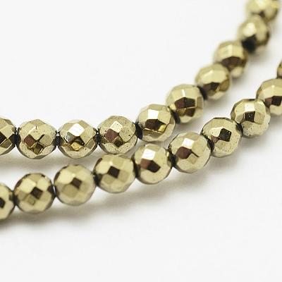 Round Non-magnetic Synthetic Hematite Beads Strands G-D617-8mm-27-1