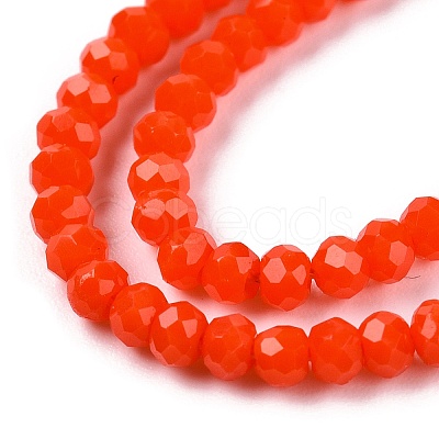 Opaque Solid Color Glass Beads Strands EGLA-T021-02H-1