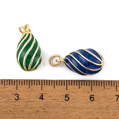 Brass Enamel Pendants KK-E112-16G-1