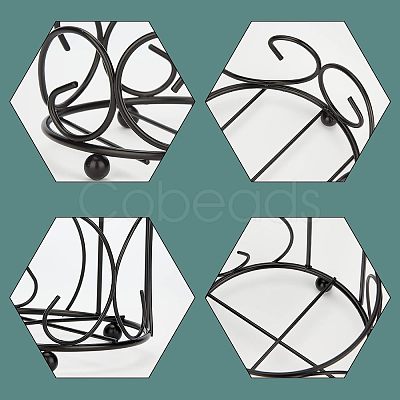 Fingerinspire 2Pcs 2 Style Iron Cup Mat Frame AJEW-FG0001-43-1