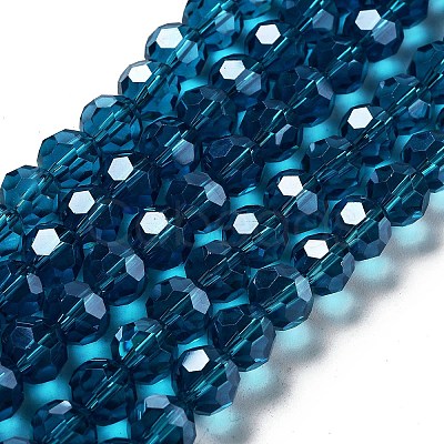 Electroplate Transparent Glass Beads Strands EGLA-A035-T10mm-A12-1