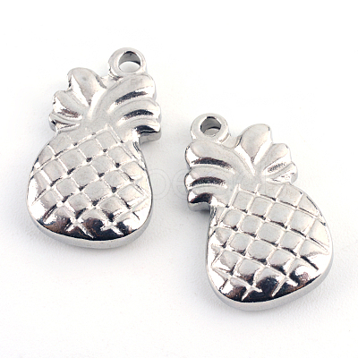 Tarnish Resistant 304 Stainless Steel Pineapple Pendants STAS-Q192-33-1