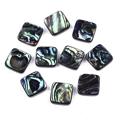 Natural Abalone Shell/Paua Shell Cabochons SSHEL-N034-75A-01-1