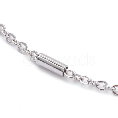 Tarnish Resistant 304 Stainless Steel Cable Chains Anklets AJEW-AN00392-01-1