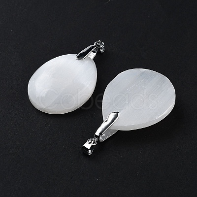 Natural Selenite Big Pendants G-M091-01A-1