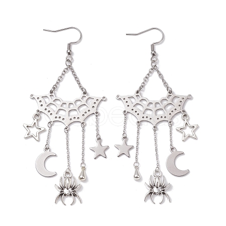 Non-Tarnish 304 Stainless Steel Dangle Earrings EJEW-TA00442-1