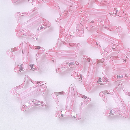 Transparent Acrylic Beads X-TACR-R142-02-1