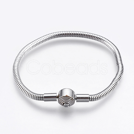 304 Stainless Steel European Style Bracelet Making STAS-I097-002B-P-1
