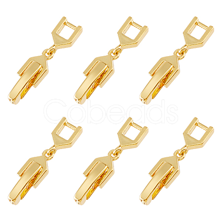 SUPERFINDINGS 6Pcs Brass Fold Over Clasps KK-FH0007-43A-1