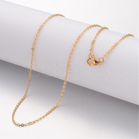 Ion Plating(IP) 304 Stainless Steel Necklace MAK-K004-17G-1