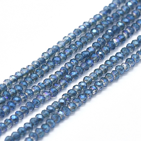 Electroplate Glass Beads Strands GLAA-F079-A-FR19-1