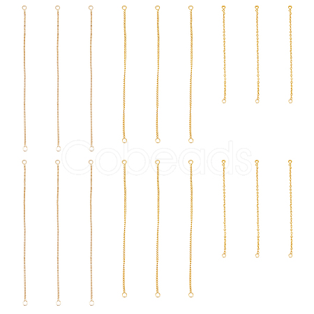 SUPERFINDINGS 18Pcs 3 Styles Brass Chain Connector Charms KK-FH0005-21-1
