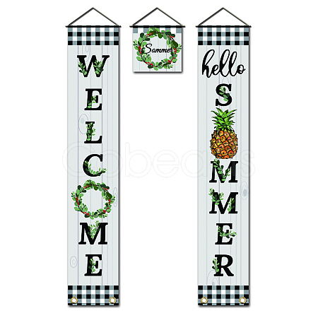 Polyester Hanging Sign for Home Office Front Door Porch Decorations HJEW-WH0023-004-1