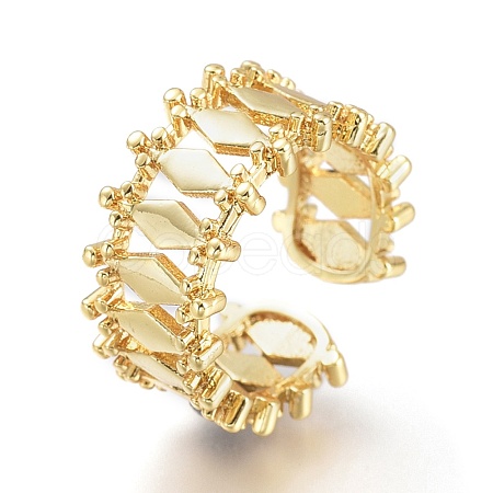 Brass Cuff Rings X-RJEW-I073-01G-1