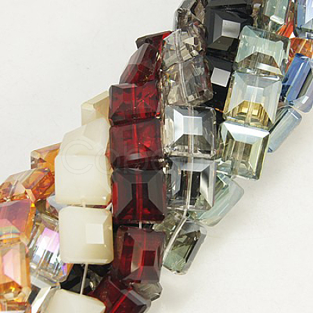 Electroplate Glass Beads EGLA-H002-E-M-1