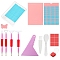 DIY Diamond Painting Tools Kit, included Tray, Glue Clay, Pen, Pen Grip, Scraper, Spoon, Brush, Mixed Color, Packing: 160x120x20mm