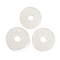 Opaque Resin Pendants, Textured Donut Charms, White, 29.5x7.5mm, Hole: 3mm