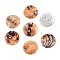 2-Hole Mother of Pearl Buttons, Akoya Shell Button, Flat Round, Sandy Brown, 14x1mm, Hole: 1.6~1.8mm