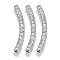 304 Stainless Steel Curved Tube Beads, Stainless Steel Color, 36.5x4mm, Hole: 2.5mm