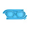 Silicone Glasses Frame Molds, Resin Casting Molds, for UV Resin, Epoxy Resin Craft Making, Deep Sky Blue, 68x160x7mm